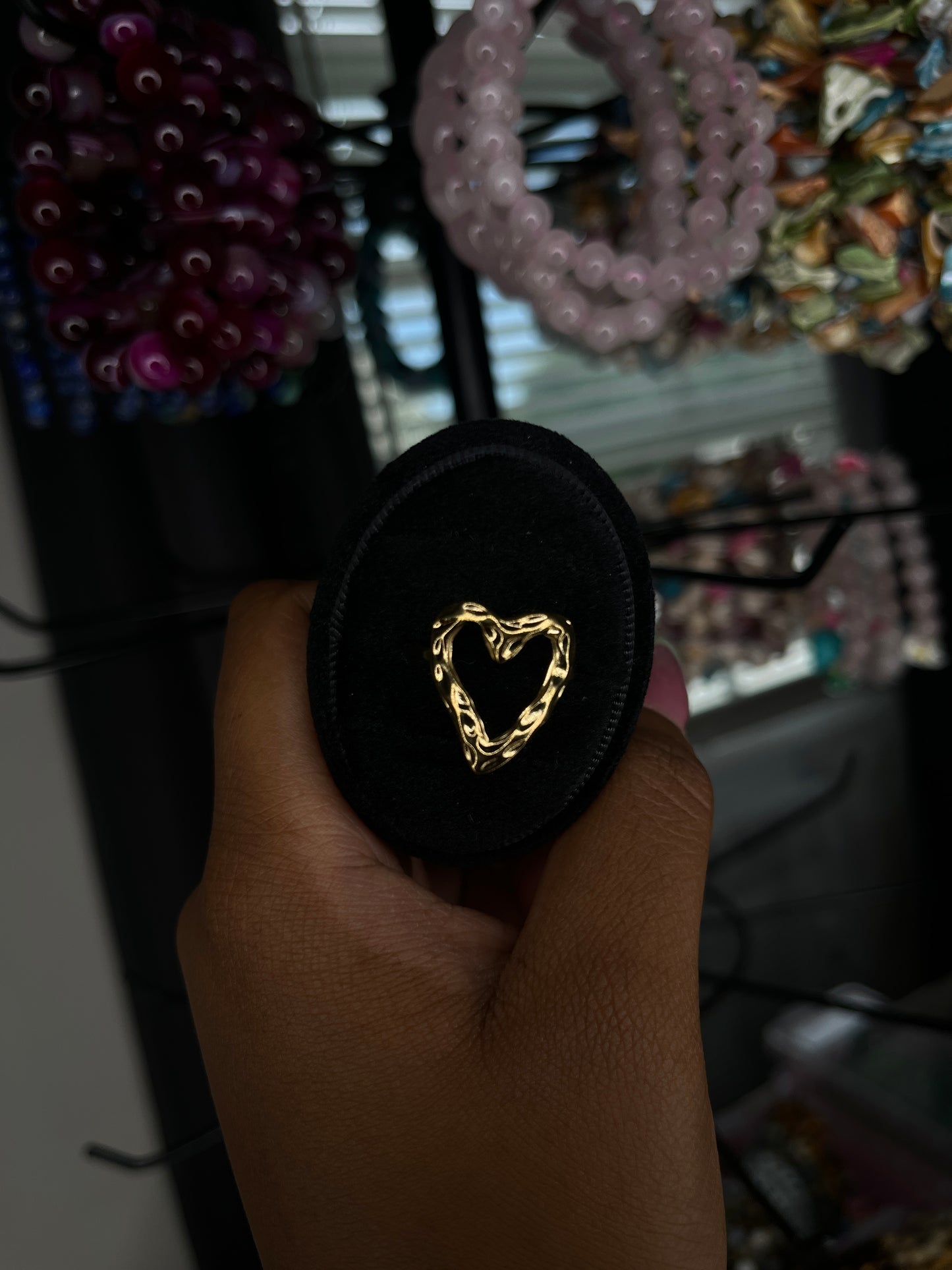 Melted heart ring