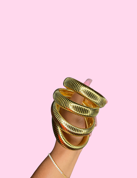 high-in chunky gold bangle